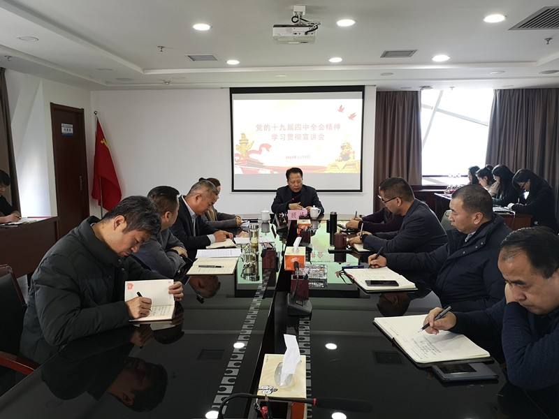 顾峰赴水环境公司宣讲党的十九届四中全会心灵